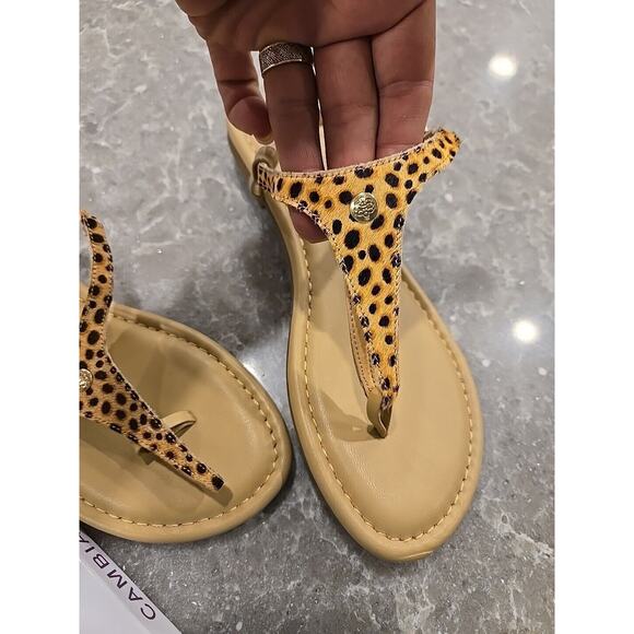 Sandals Leopard Print, NEW CAMBIAMI Adjustable Strap 518 Size 9 W/ 2 STRAPS - Picture 2 of 5